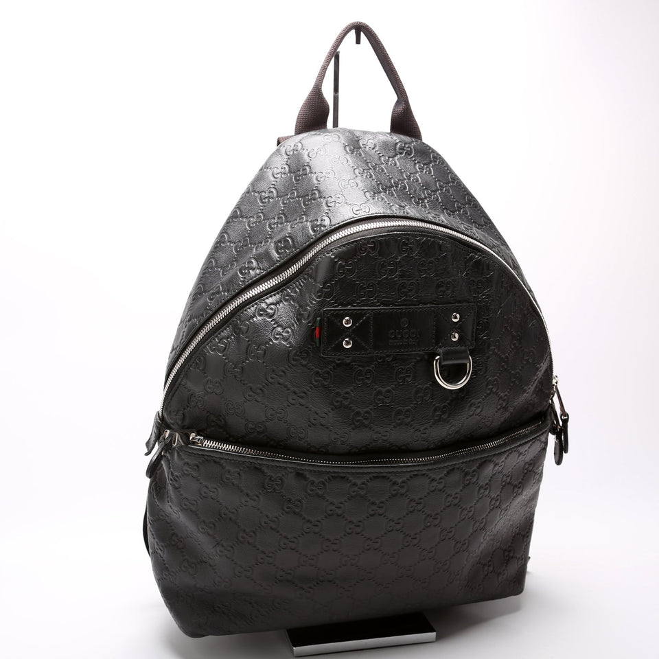 Gucci 268184 Rubber Leather Backpack Bag