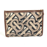 Burberry Clutch bag PVC / Leather Brown Bag TB whole pattern Clutch bag mens
