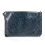 Burberry Clutch bag leather black TB logo mens