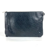 Burberry Clutch bag leather black TB logo mens