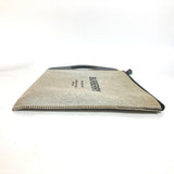 Burberry Clutch bag Leather / canvas gray logo mens