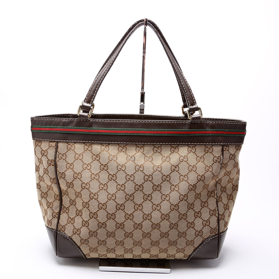 Gucci 257061 GG Canvas Mayfair Medium Tote Bag