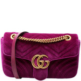 Gucci 443497 Marmont Shoulder Velvet Small Flap Bag