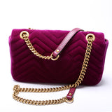 Gucci 443497 Marmont Shoulder Velvet Small Flap Bag