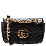 Gucci 446744 Marmont Leather Shoulder Mini Flap Bag