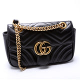 Gucci 446744 Marmont Leather Shoulder Mini Flap Bag