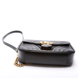Gucci 446744 Marmont Leather Shoulder Mini Flap Bag