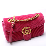 Gucci 443496 Marmont Velvet Shoulder Medium Bag