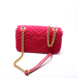 Gucci 443496 Marmont Velvet Shoulder Medium Bag