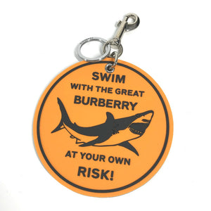 Burberry key ring rubber Orange logo shark Women