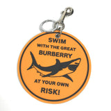 Burberry key ring rubber Orange logo shark Women