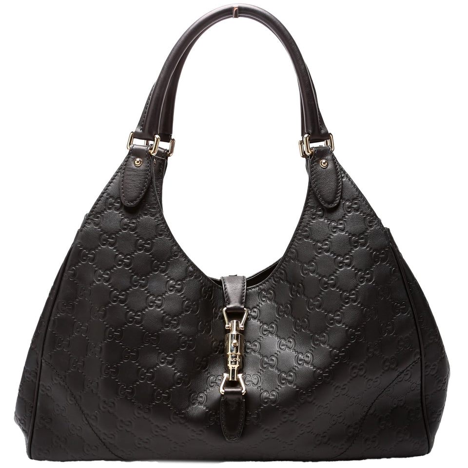 Gucci 145820 Jackie Medium Leather Hobo Bag