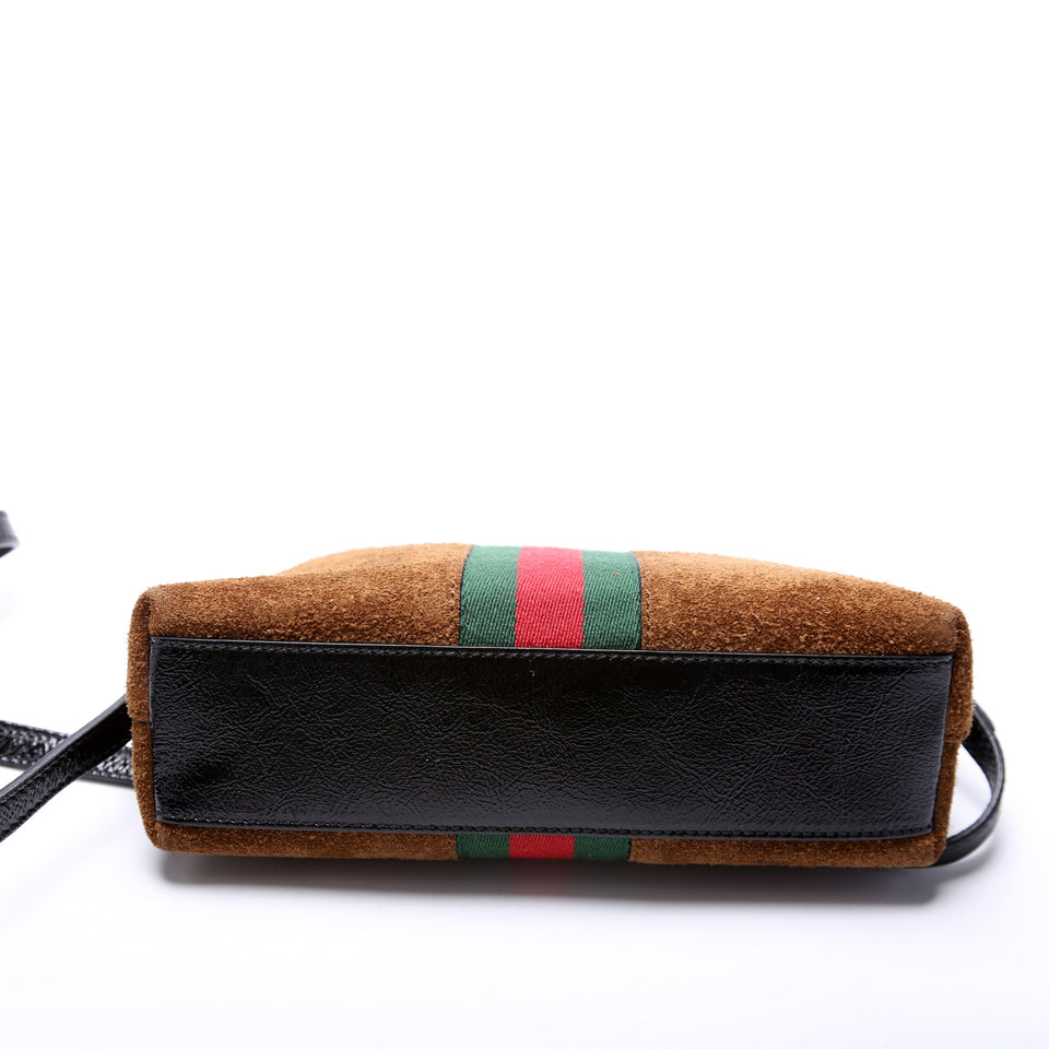 Gucci 499621 Ophidia GG Suede Small Crossbody Bag