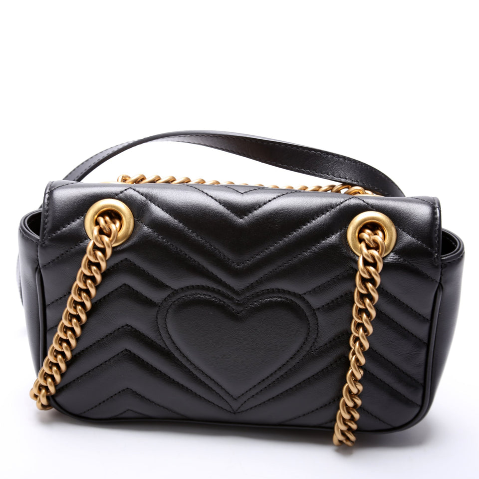 Gucci 446744 Marmont Leather Shoulder Mini Flap Bag
