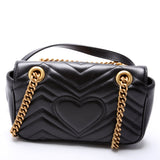 Gucci 446744 Marmont Leather Shoulder Mini Flap Bag