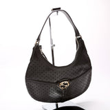 Gucci 114869 Reins Hobo Perforated Leather Bag