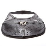 Gucci 114869 Reins Hobo Perforated Leather Bag