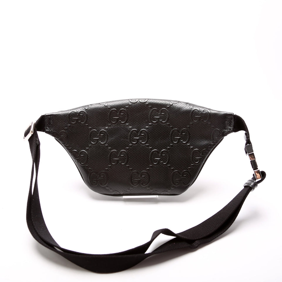 Gucci GG Embossed Belt 658582 Black Bag
