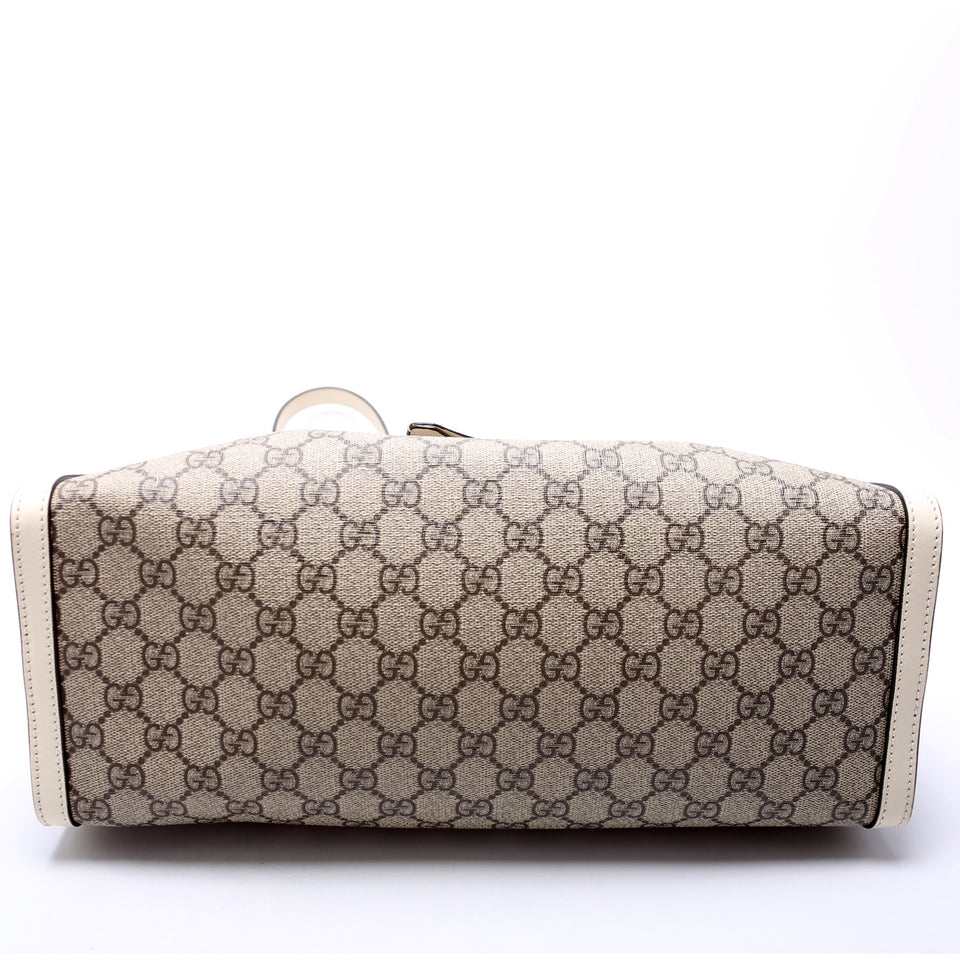 Gucci 479197 Padlock GG Bees Shoulder Medium Cream Bag