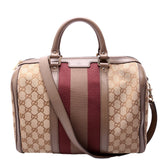 Gucci Boston Canvas 247205 Taupe Bag