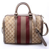 Gucci Boston Canvas 247205 Taupe Bag
