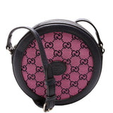 Gucci 658825 GG Multicolor Canvas Interlocking G Round Pink Bag