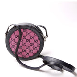 Gucci 658825 GG Multicolor Canvas Interlocking G Round Pink Bag