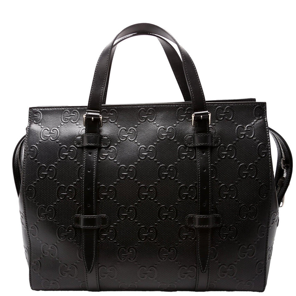 Gucci GG Embossed Belt 658582 Black Bag