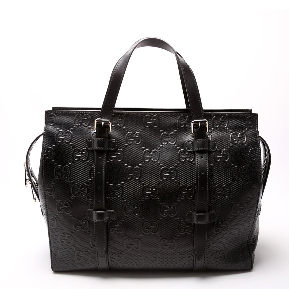 Gucci GG Embossed Belt 658582 Black Bag