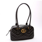 Gucci 795199 GG Marmont Small Top Handle Black Bag
