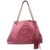 Gucci 308982 Soho Leather Shoulder Medium Mauve Bag