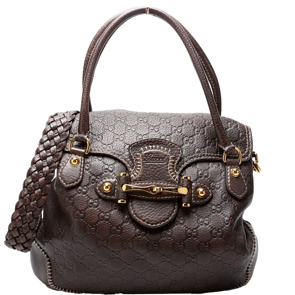 Gucci 223959 New Pelham Satchel Brown Bag