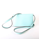 Gucci 369664 Interlocking G Calfskin Leather Icon Wallet Crossbody Blue Bag