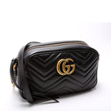 Gucci 447632 Marmont Small Leather Camera Black Bag