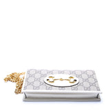 Gucci 621892 Horsebit 1955 Wallet With Chain White Bag