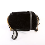 Gucci 447632 Marmont Small Velvet Camera Black Bag