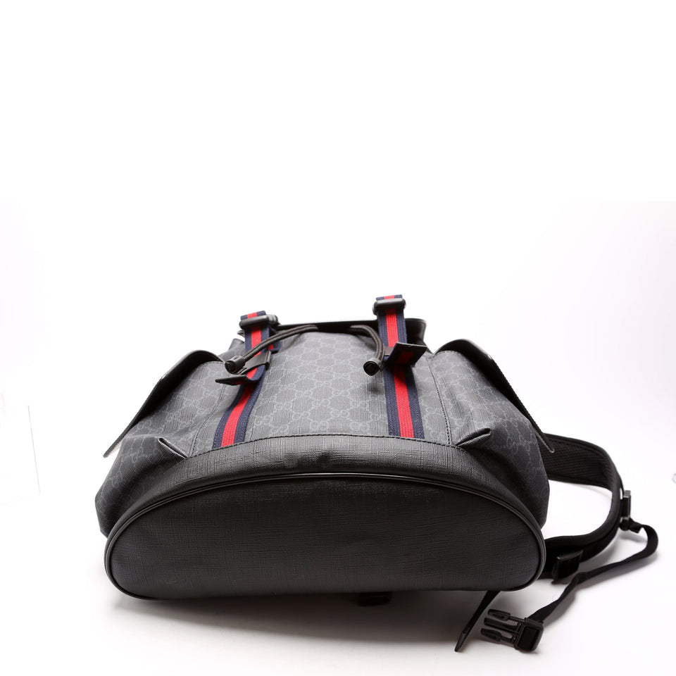Gucci 495563 GG Supreme Backpack Black Bag