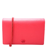 Gucci 497985 Marmont Mini Chain Pink Bag
