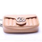 Gucci 476433 Marmont Aria Super Mini Flap Tan Bag