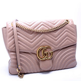 Gucci 498090 Marmont Large Nude Bag