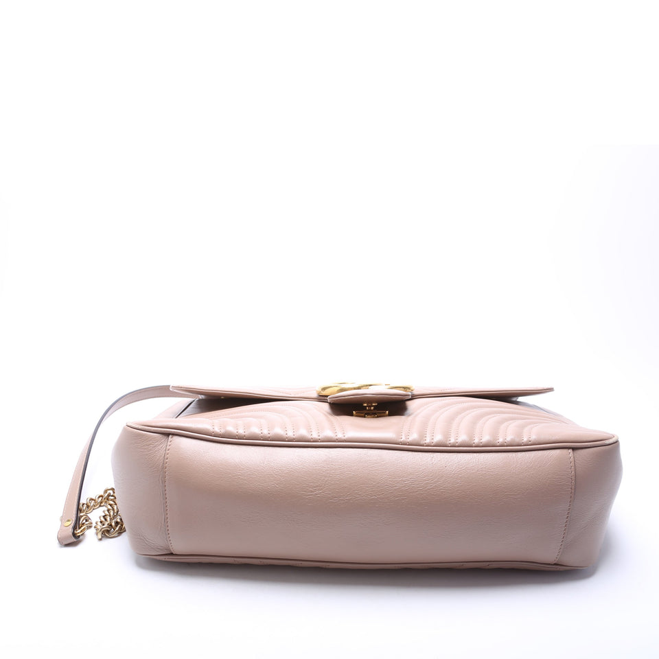 Gucci 498090 Marmont Large Nude Bag