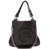 Gucci 751518 Blondie Small Leather Tote Black Bag