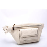 Gucci 645093 Embossed GG Leather Pocket Belt Cream Bag