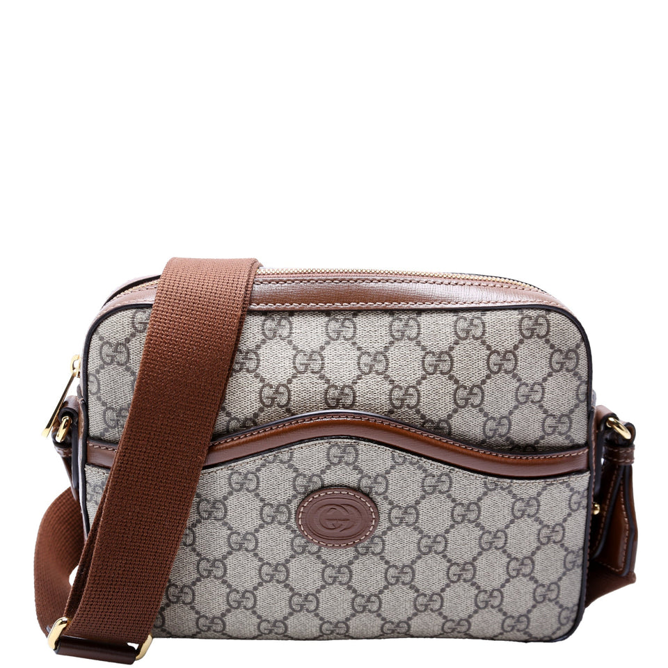 Gucci 675891 Interlocking GG Messenger Brown Bag