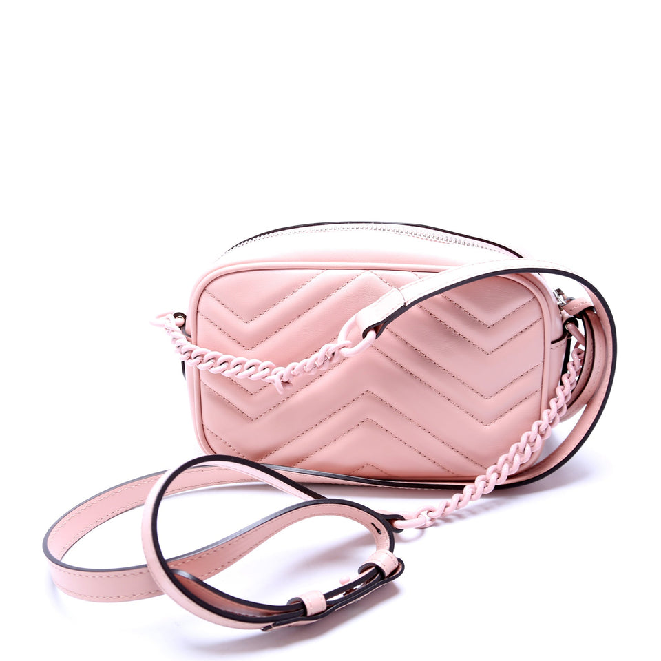 Gucci 634936 Marmont Aria Mini Camera Pink Bag