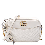 Gucci 443499 GG Marmont Medium Chain Cream Bag