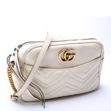 Gucci 443499 GG Marmont Medium Chain Cream Bag