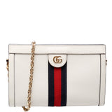 Gucci 503877 Ophidia Leather Shoulder Small Cream Bag