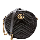 Gucci 550154 Marmont Mini Round Black Bag