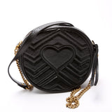 Gucci 550154 Marmont Mini Round Black Bag